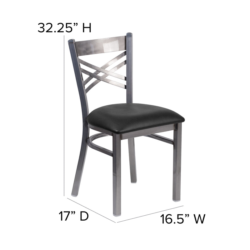 Clear X Chair-Black Seat