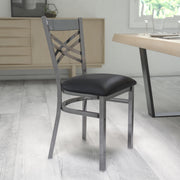 Clear X Chair-Black Seat