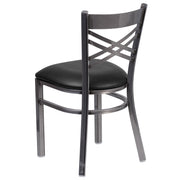Clear X Chair-Black Seat