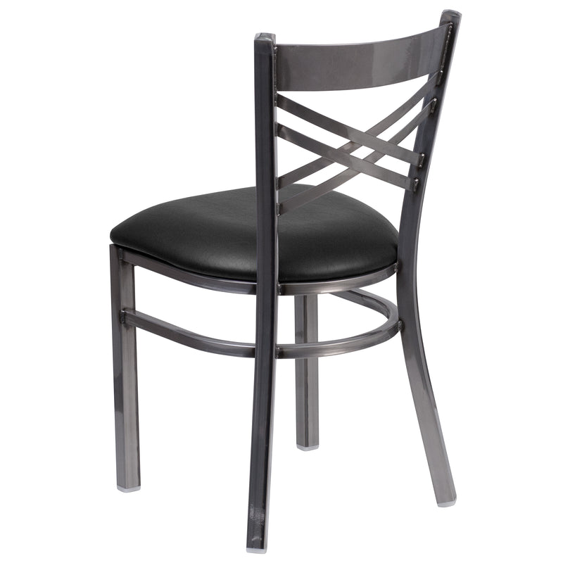 Clear X Chair-Black Seat
