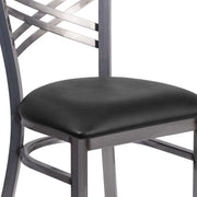 Clear X Chair-Black Seat