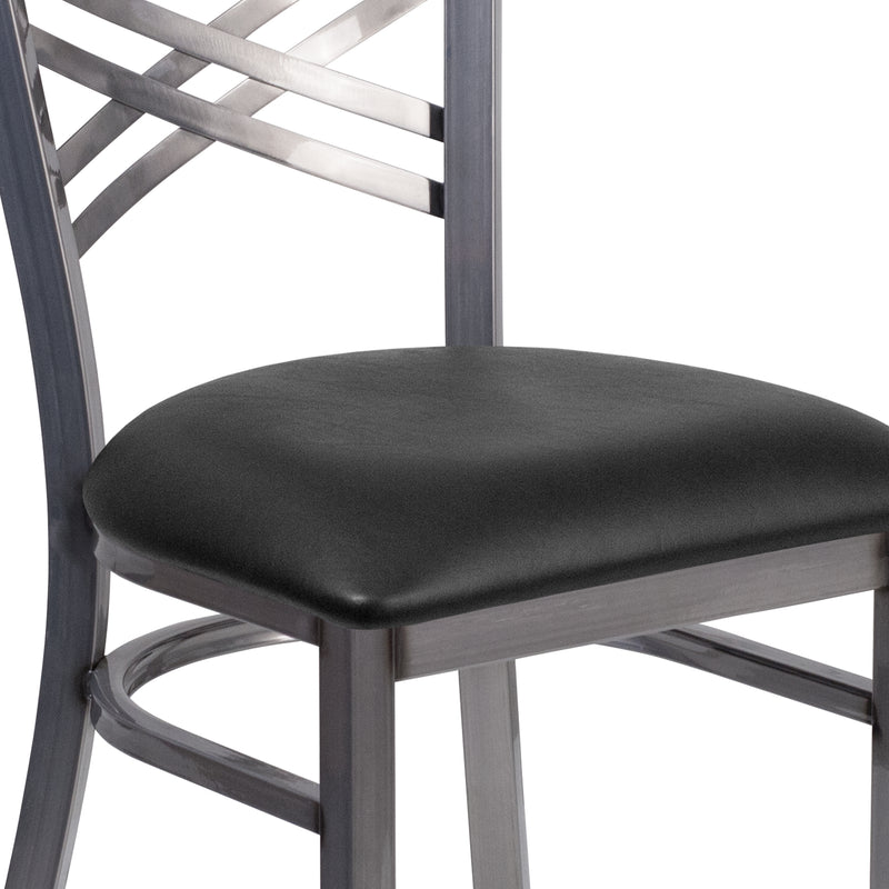 Clear X Chair-Black Seat