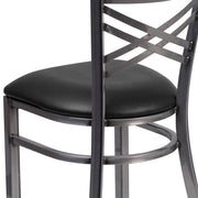 Clear X Chair-Black Seat