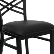 Black X Chair-Black Seat