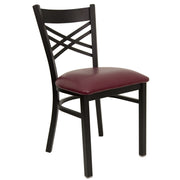 Black X Chair-Burg Seat