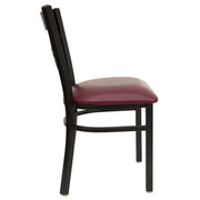 Black X Chair-Burg Seat