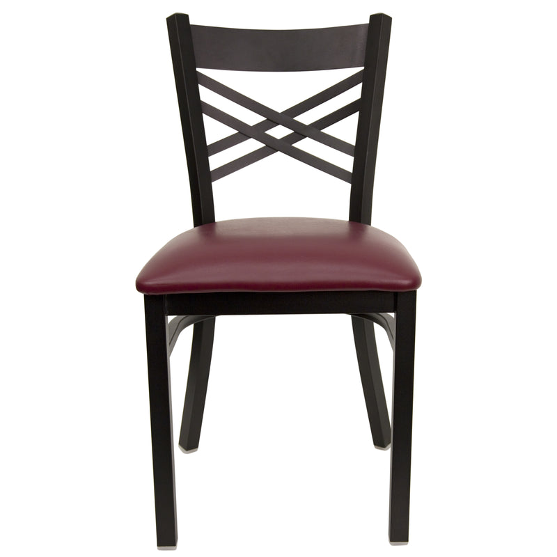 Black X Chair-Burg Seat