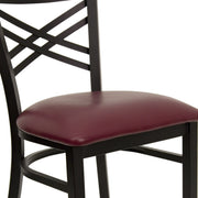 Black X Chair-Burg Seat