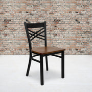 Black X Chair-Cherry Seat