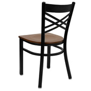 Black X Chair-Cherry Seat
