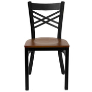 Black X Chair-Cherry Seat