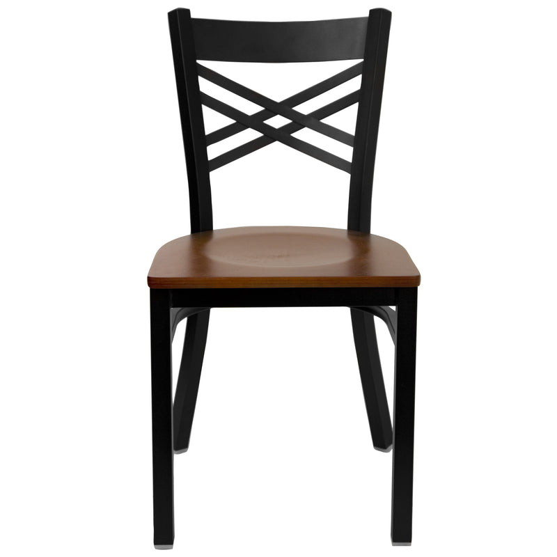 Black X Chair-Cherry Seat