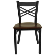 Black X Chair-Mah Seat