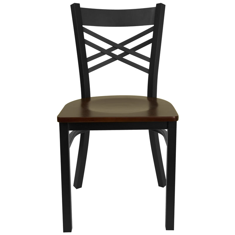 Black X Chair-Mah Seat