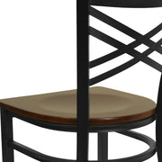 Black X Chair-Mah Seat