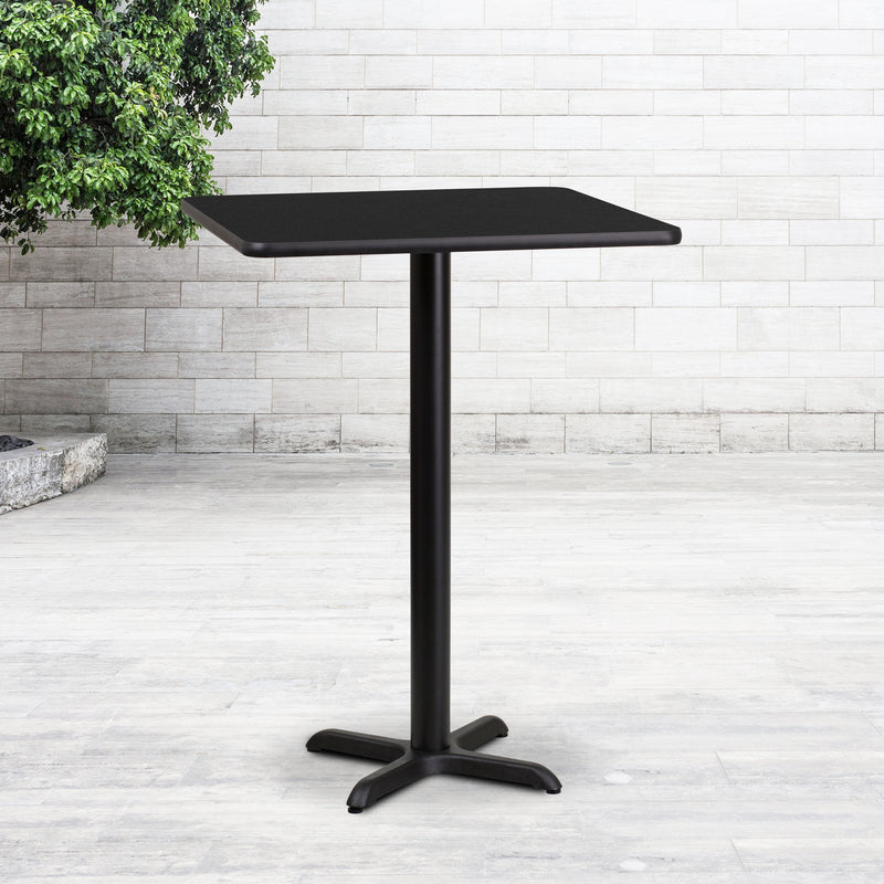 24SQ Black Table-22x22 X-Base
