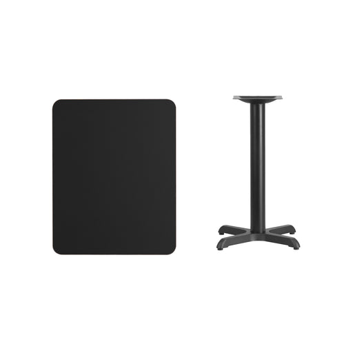 24x30 Black Table-22x22 X-Base