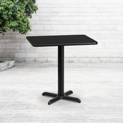 24x30 Black Table-22x22 X-Base