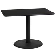 24x42 Black Table-24RD Base