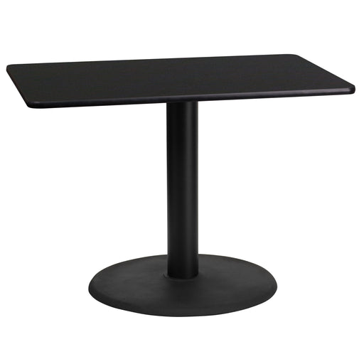 24x42 Black Table-24RD Base
