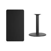 24x42 Black Table-24RD Base