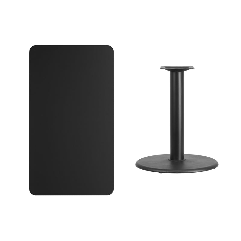 24x42 Black Table-24RD Base