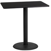 24x42 Black Table-24RD Base