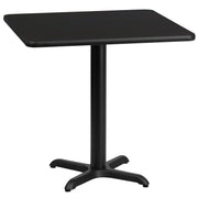 30SQ Black Table-22x22 X-Base