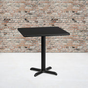 30SQ Black Table-22x22 X-Base