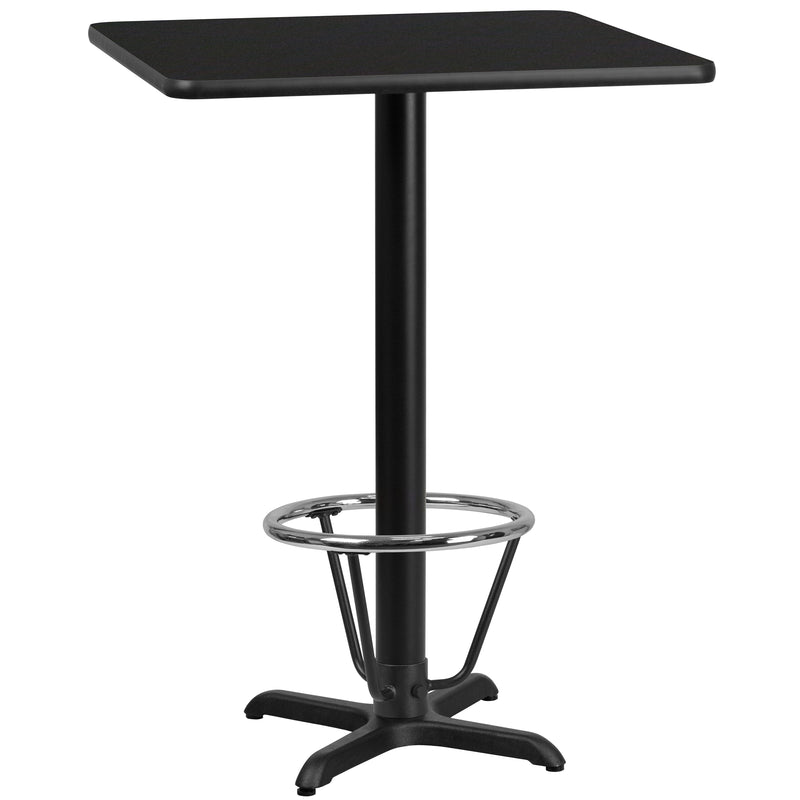 30SQ Black Table-22x22 X-Base