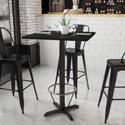 30SQ Black Table-22x22 X-Base