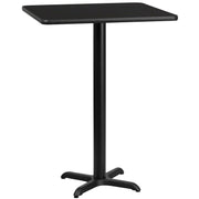 30SQ Black Table-22x22 X-Base