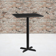 30SQ Black Table-22x22 X-Base