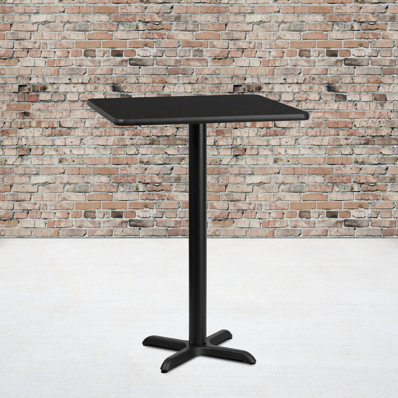 30SQ Black Table-22x22 X-Base