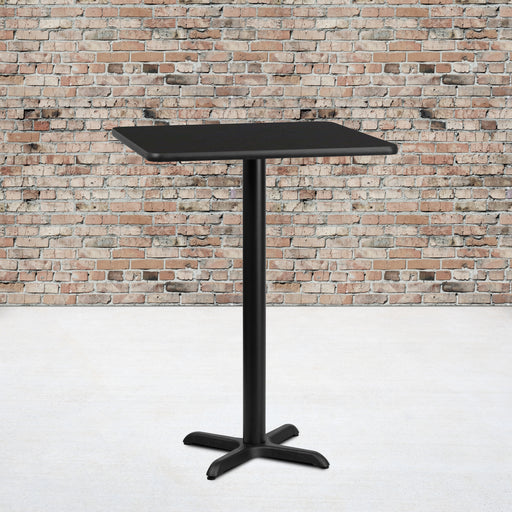 30SQ Black Table-22x22 X-Base