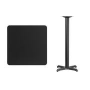 30SQ Black Table-22x22 X-Base