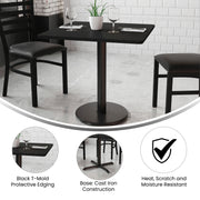 30SQ Black Table-18RD Base