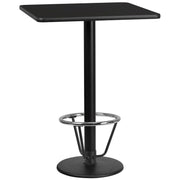 30SQ Black Table-18RD Base