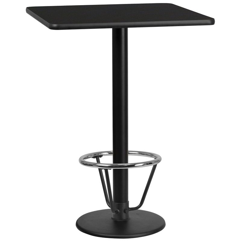30SQ Black Table-18RD Base
