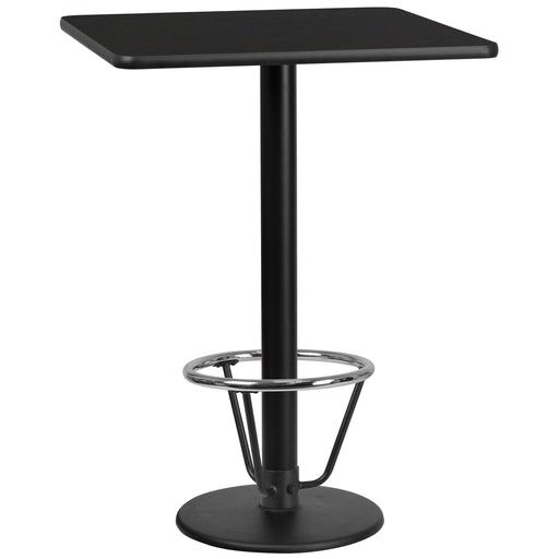 30SQ Black Table-18RD Base