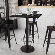 30SQ Black Table-18RD Base