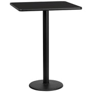 30SQ Black Table-18RD Base