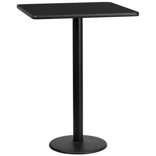 30SQ Black Table-18RD Base