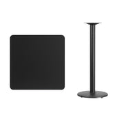 30SQ Black Table-18RD Base