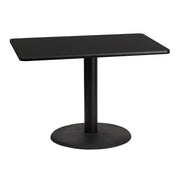 30x42 Black Table-24RD Base