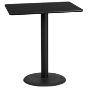 30x42 Black Table-24RD Base