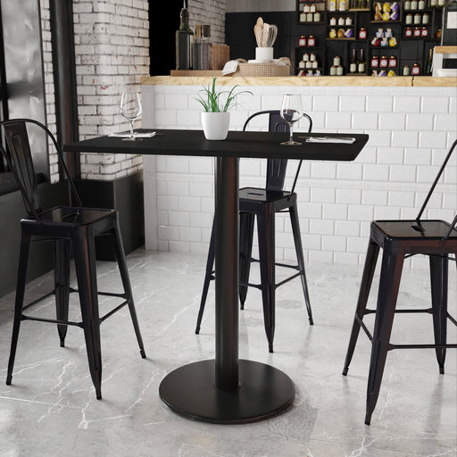 30x42 Black Table-24RD Base