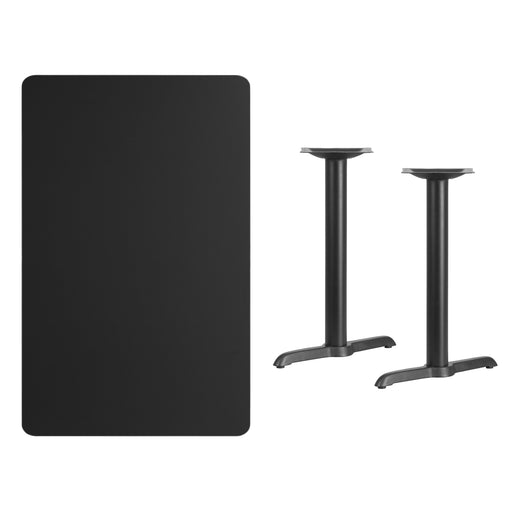 30x48 Black Table-5x22 T-Base