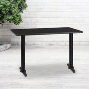 30x48 Black Table-5x22 T-Base