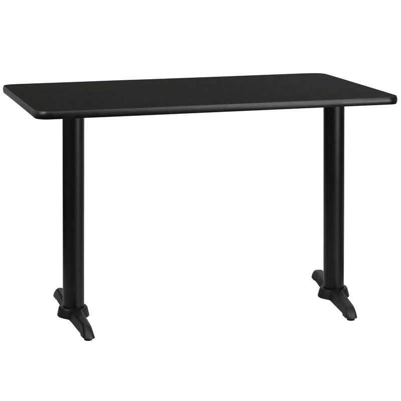 30x48 Black Table-5x22 T-Base